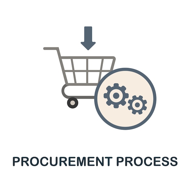 Procurement Process flat icon Simple sign from collection Creative Procurement Process icon illustration for web design infographics and more