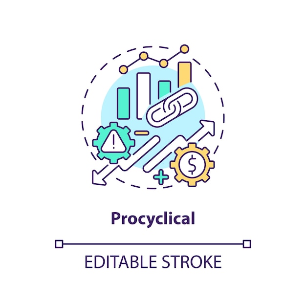 Procyclical concept icon