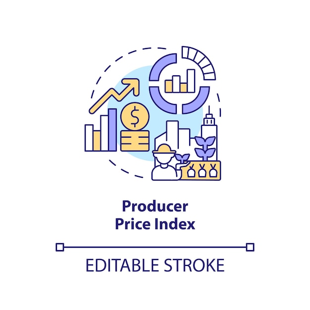 Producentenprijsindex concept icoon