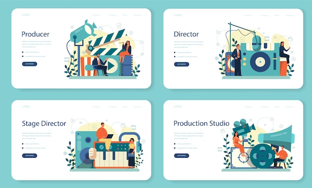 Producer web banner or landing page set