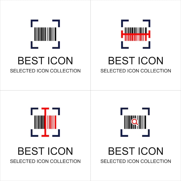 product barcode icon set kan worden gebruikt voor digitaal en print