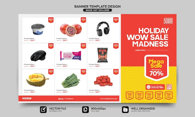 product catalog banner template