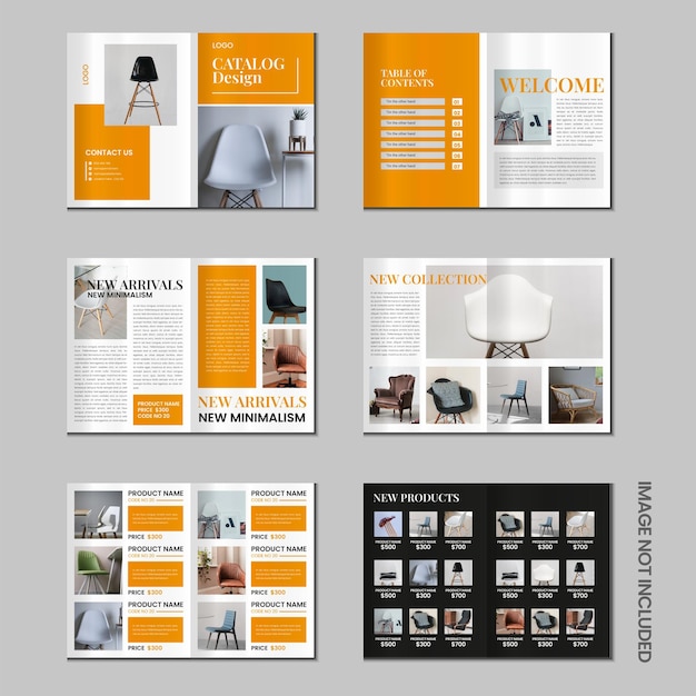 product catalog design or 12 pages catalogue template design