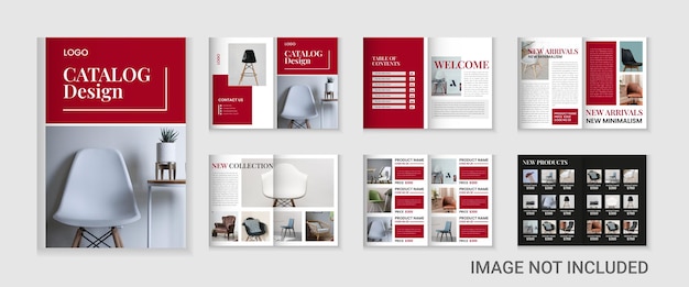 Vector product catalog design or 12 pages catalogue template design