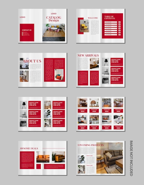 Vector product catalog design or catalogue template design