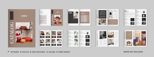 product catalog design or catalogue template design