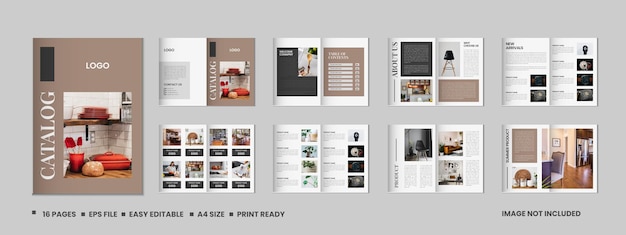 Vector product catalog design or catalogue template design