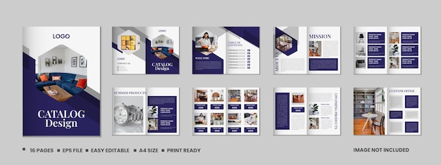 Product catalog design or catalogue template design