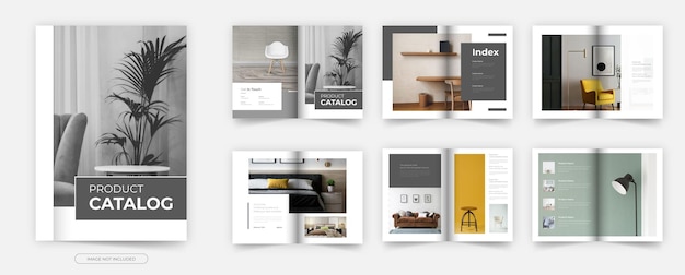 Vector product catalog design layout templates