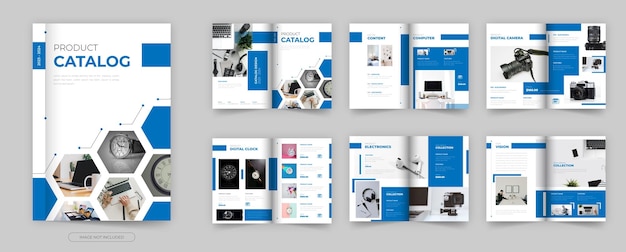 Vector product catalog design layout templates