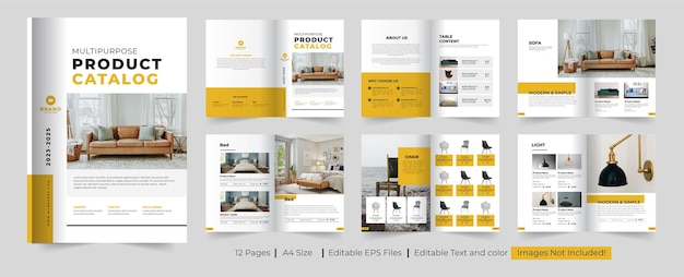 Product Catalog Design or Product Catalogue Template Design or company furniture product catalog