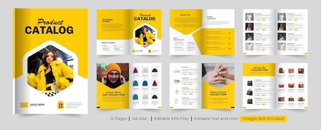 Vector product catalog design or product catalogue template design