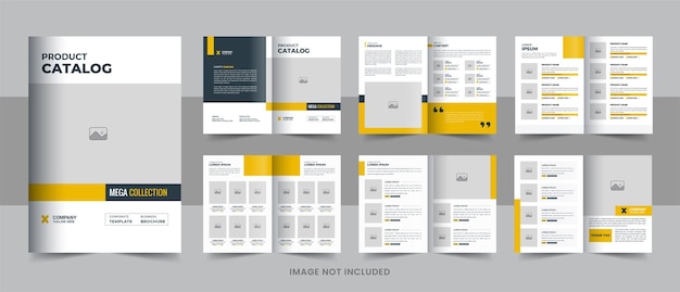 Product catalog design template layout or company product catalogue design template