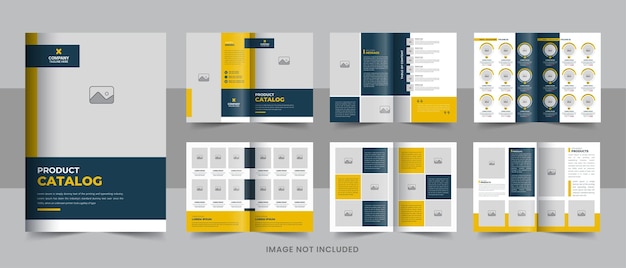Vector product catalog design template layout or company product catalogue design