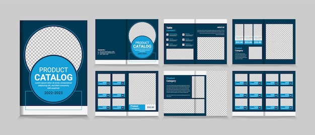 Product catalog layout template, company booklet desigb, modern and creative product catalogue