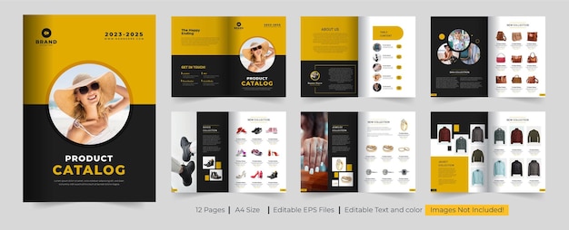 Vector product catalog template and catalogue template design