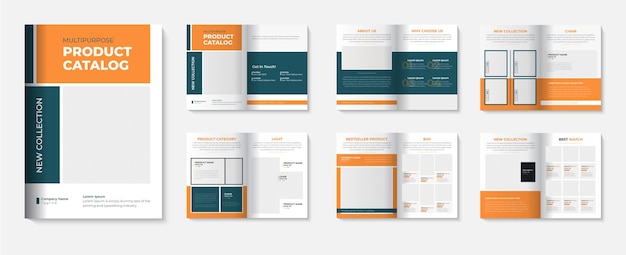 product catalog template with  furniture catalogue design for business brochure