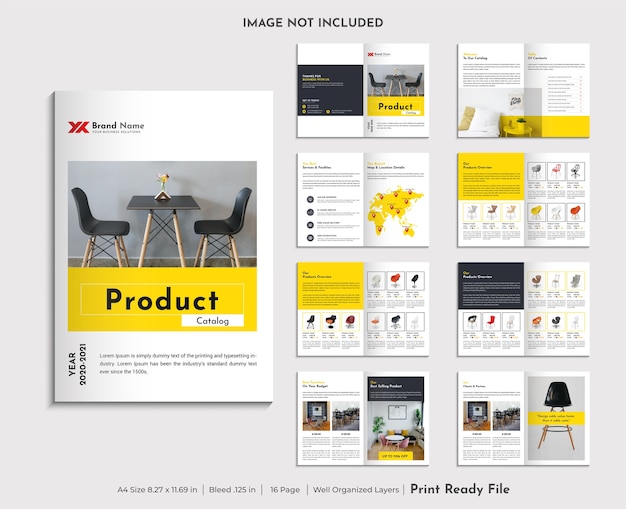 Premium Vector | Product catalogue design template