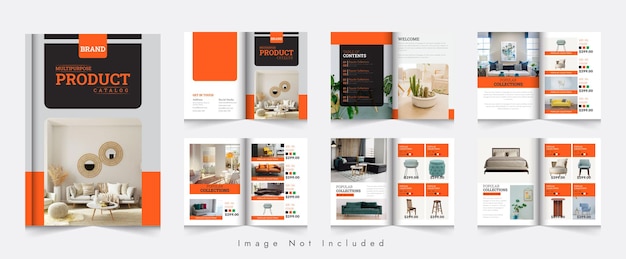 Vector product catalogue and modern a4 product catalog design template, catalog editable brochure layout