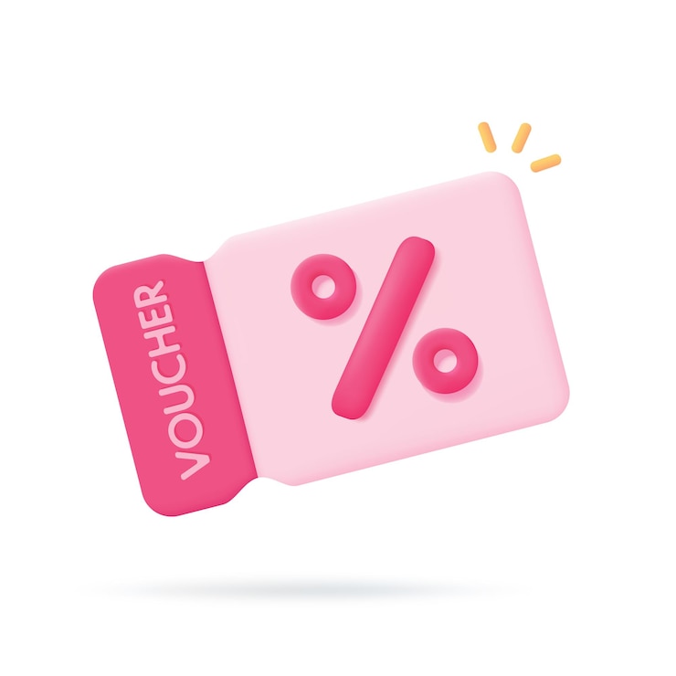 Vector product discount voucher promotion festive special offer 3d illustration