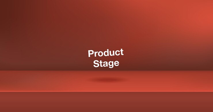 Vector product display studio wall room background template table top view