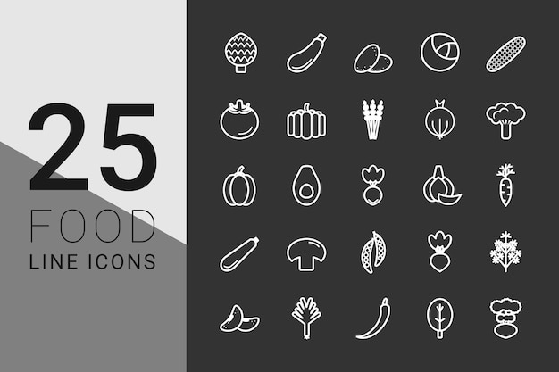 Product line icons 25. colored vector.