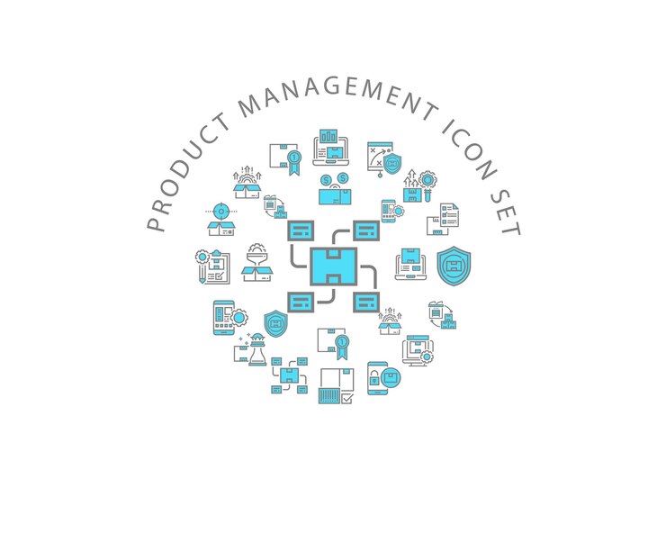 Vector product management icon design