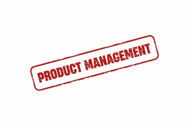 Product management square grunge stamp