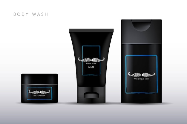 Product mock up shower gel for men. 