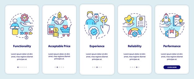 Product needs onboarding mobile app screen