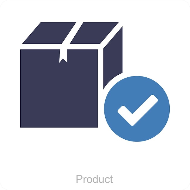 Concetto dell'icona del prodotto e del pacchetto