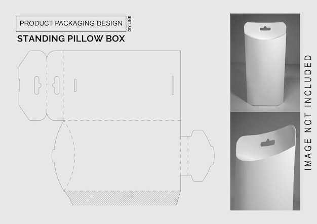 Prodotto imballaggio design cuscino in piedi