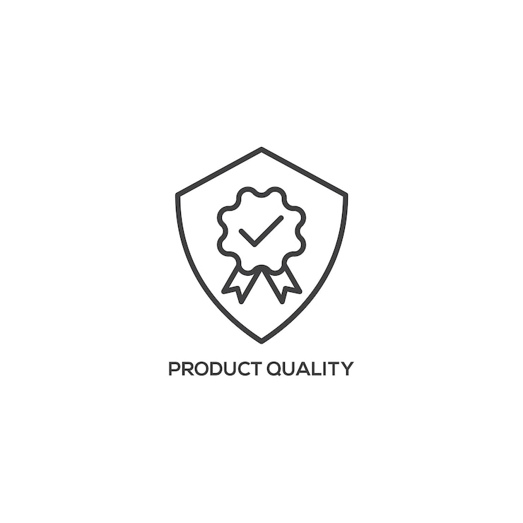 Vector product quality business concept modern sign linear pictogram outline symbol simple thin line vector design element template