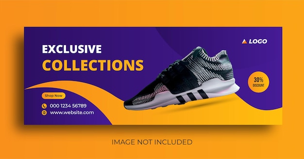 product sale facebook cover design or web banner template