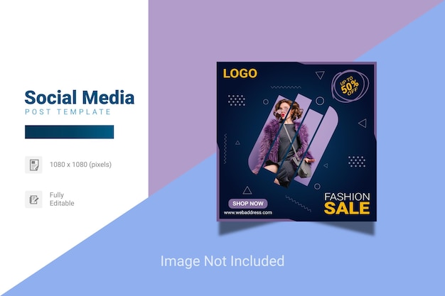 Product sale social media promotion and instagram banner post design template