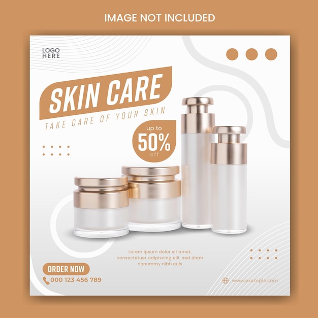 Product Skincare social media post banner design