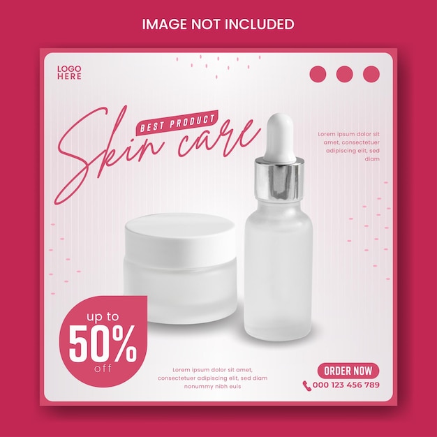 Vector product skincare social media post bannerontwerp