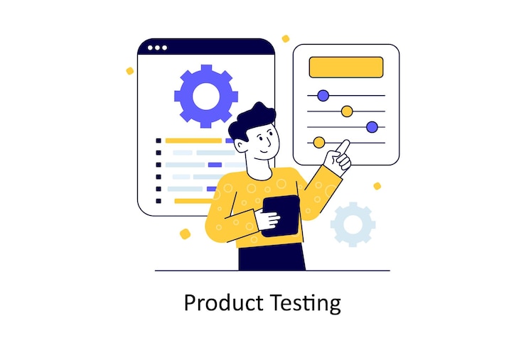 Vector product testing flat style design vector illustration stock illustration