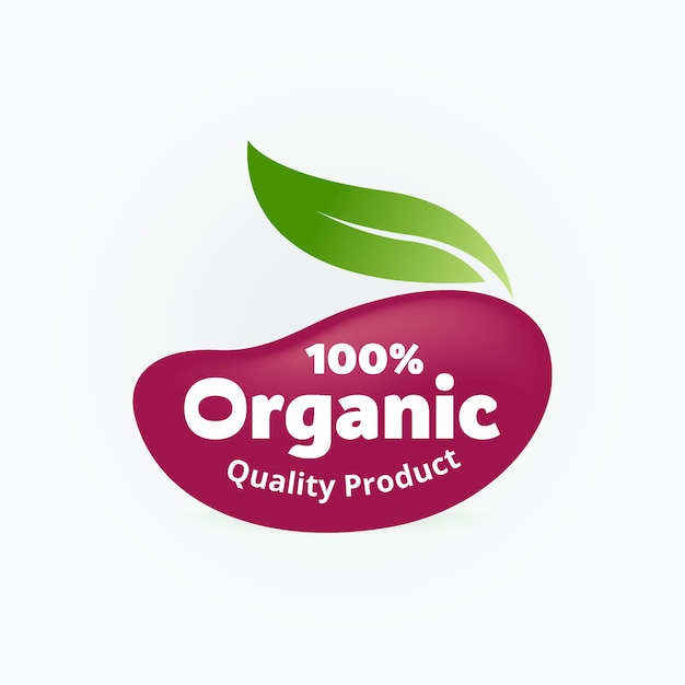 Productbadge met biologisch logo