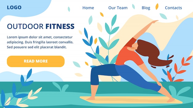 Productive Healthy Outside Sports Exercises Banner