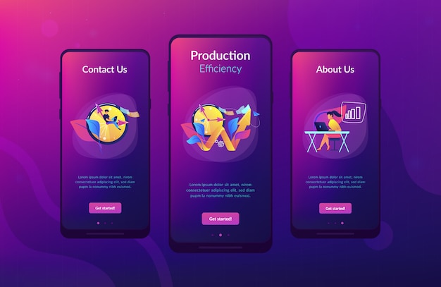 Productivity app interface template