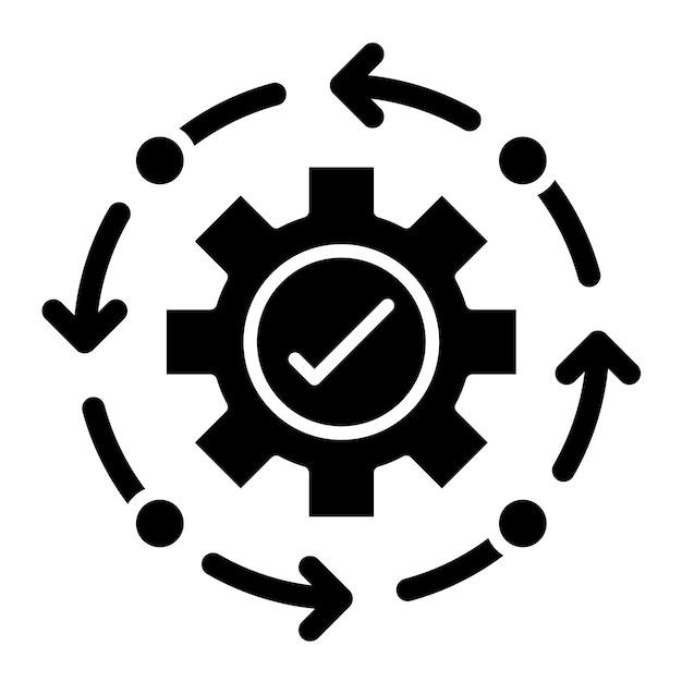 Productivity Glyph Solid Black Illustration