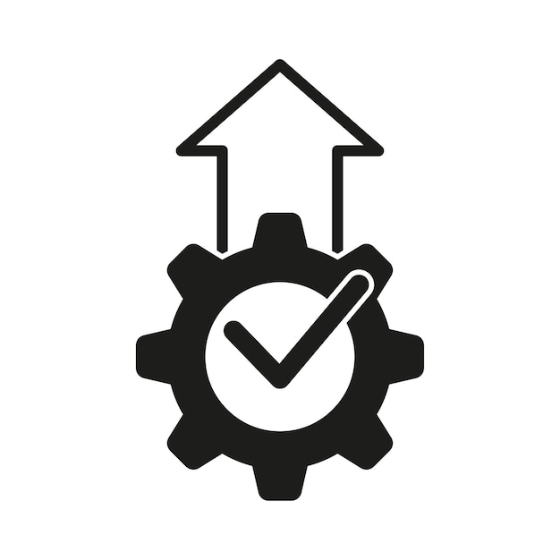 Productivity growth icon Gear sign Vector illustration EPS 10