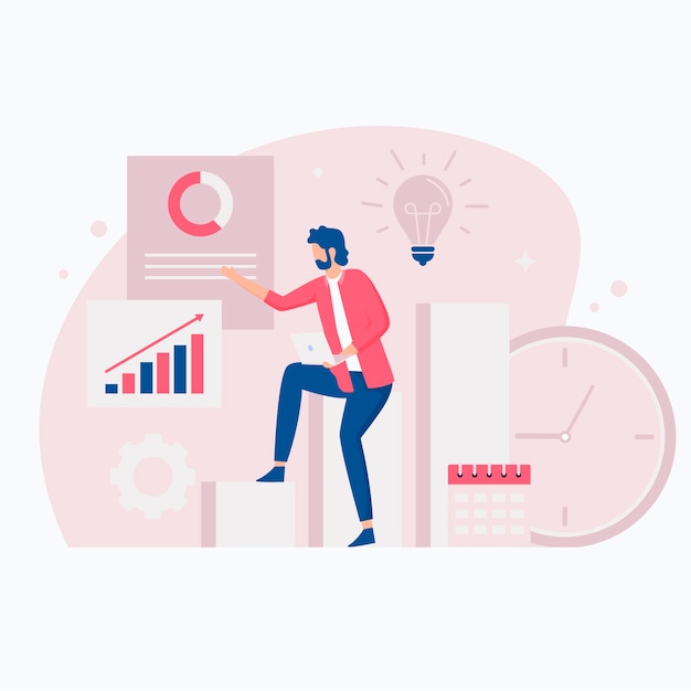 Vector productivity illustration concept