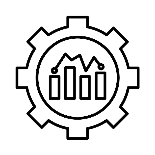 Vector productivity line illustration