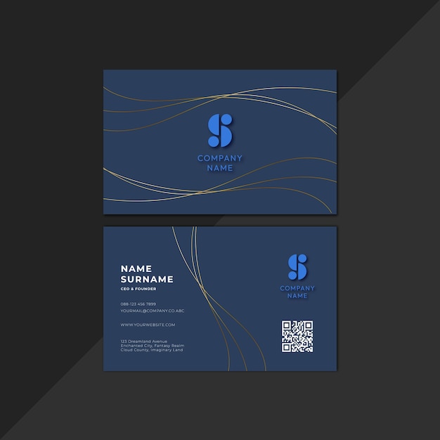 Profesional corporate business card design template vector