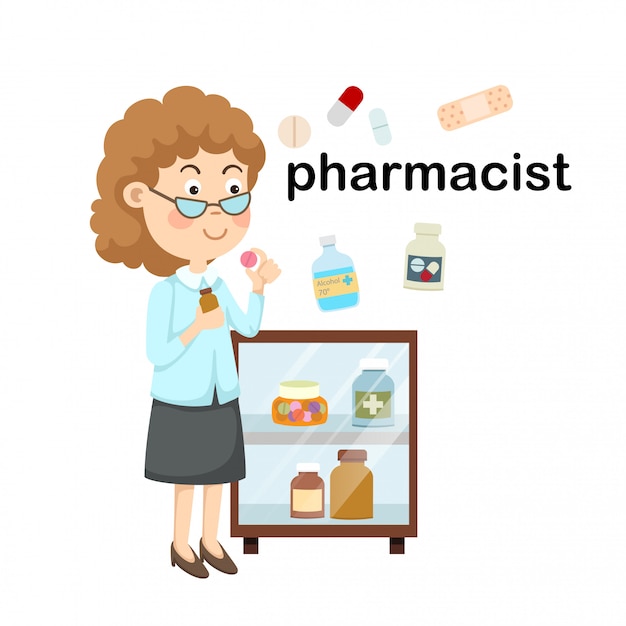 Profession pharmacist.vector illustration.