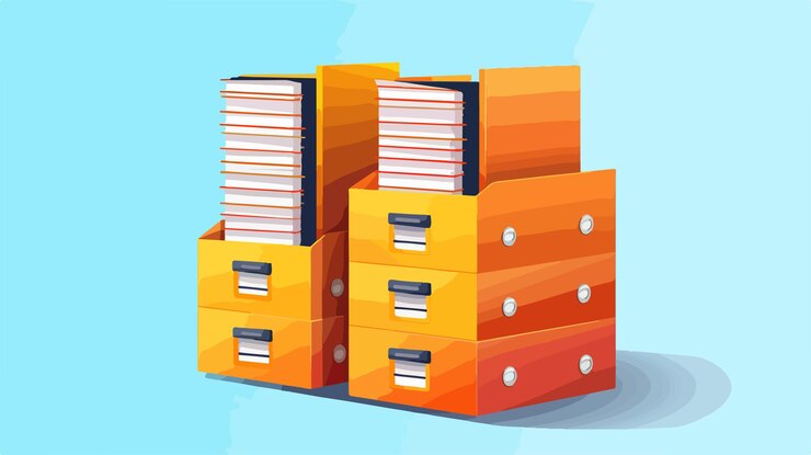 Vector professional 3d document vector file for effective document management