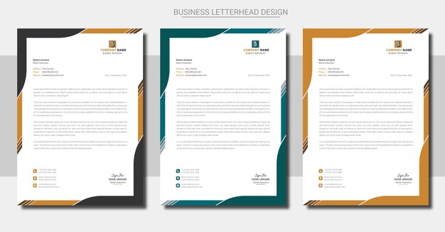 Vector professional a4 business letterhead design