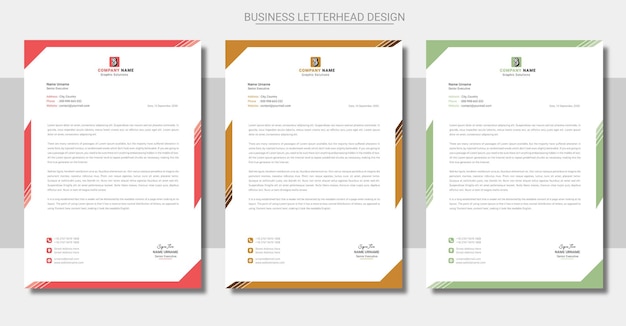 Professional a4 business letterhead design